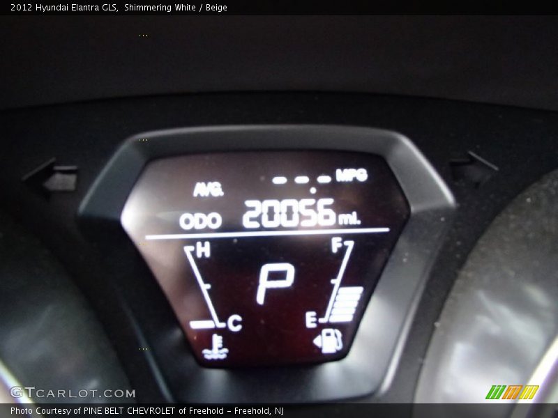 Shimmering White / Beige 2012 Hyundai Elantra GLS