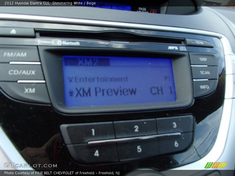 Shimmering White / Beige 2012 Hyundai Elantra GLS