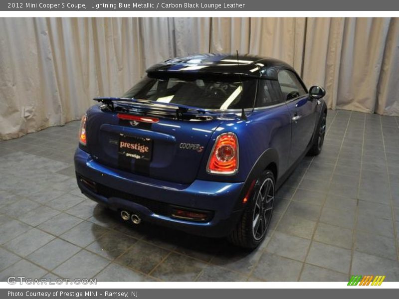 Lightning Blue Metallic / Carbon Black Lounge Leather 2012 Mini Cooper S Coupe