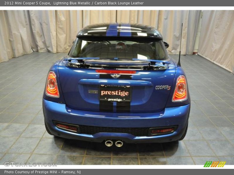 Lightning Blue Metallic / Carbon Black Lounge Leather 2012 Mini Cooper S Coupe
