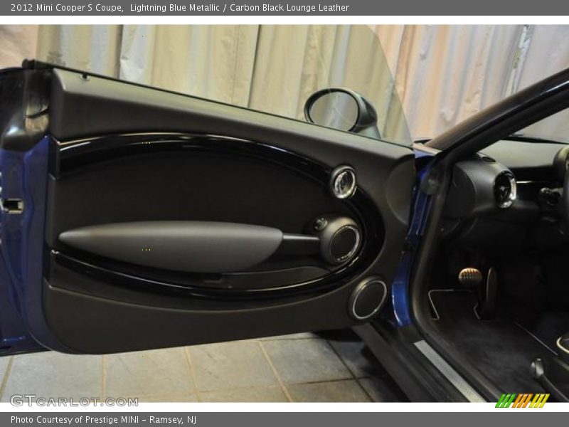 Lightning Blue Metallic / Carbon Black Lounge Leather 2012 Mini Cooper S Coupe