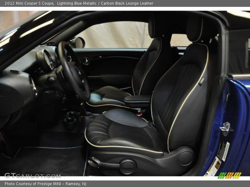 Lightning Blue Metallic / Carbon Black Lounge Leather 2012 Mini Cooper S Coupe