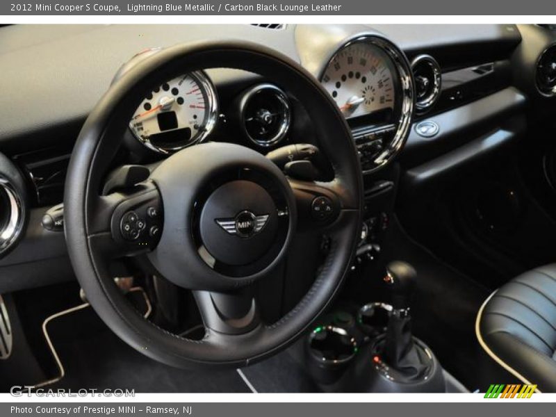 Lightning Blue Metallic / Carbon Black Lounge Leather 2012 Mini Cooper S Coupe