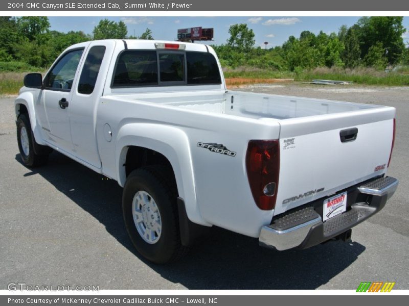 Summit White / Pewter 2004 GMC Canyon SLE Extended Cab