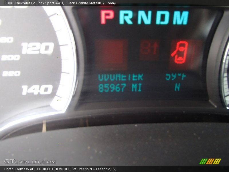 Black Granite Metallic / Ebony 2008 Chevrolet Equinox Sport AWD