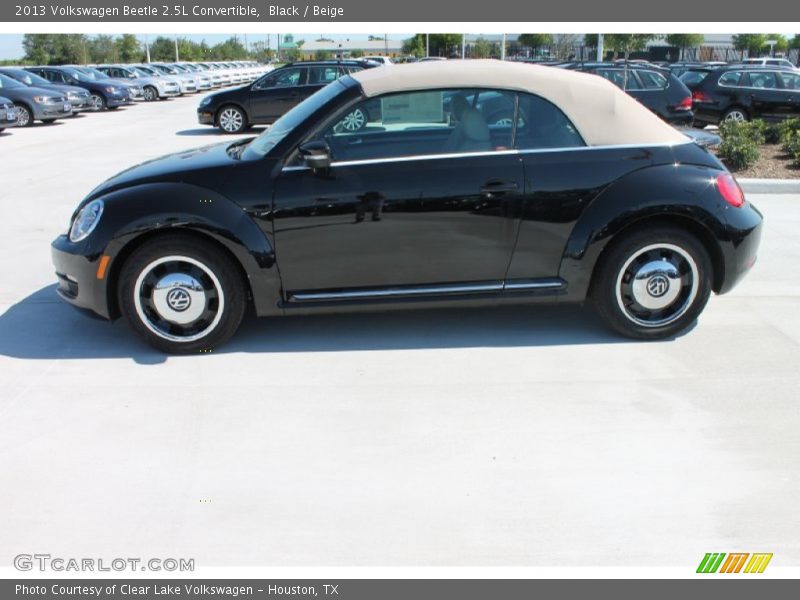 Black / Beige 2013 Volkswagen Beetle 2.5L Convertible
