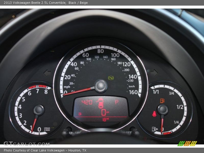 Black / Beige 2013 Volkswagen Beetle 2.5L Convertible