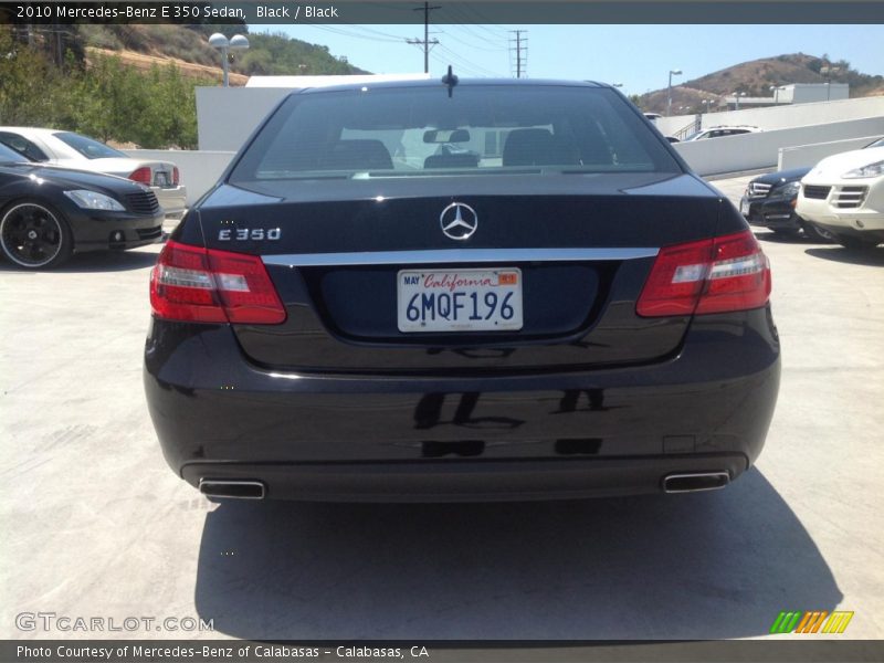 Black / Black 2010 Mercedes-Benz E 350 Sedan