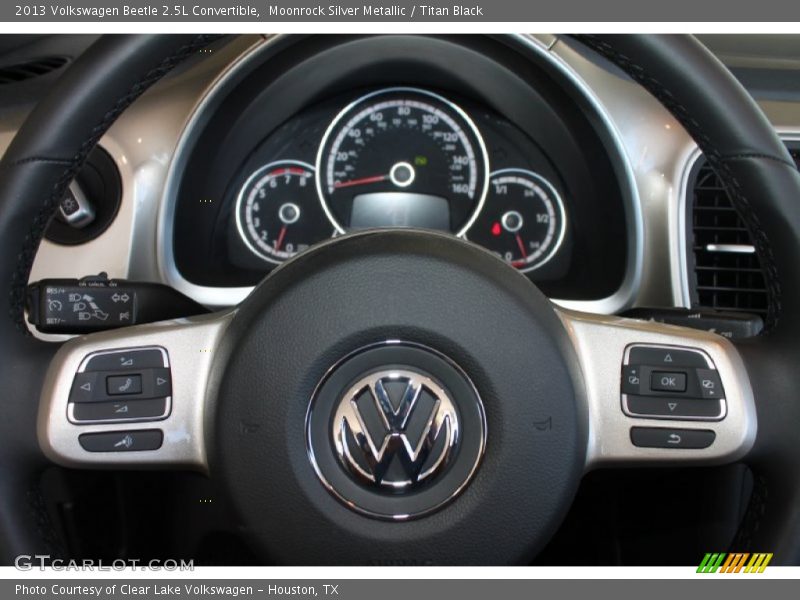 Moonrock Silver Metallic / Titan Black 2013 Volkswagen Beetle 2.5L Convertible