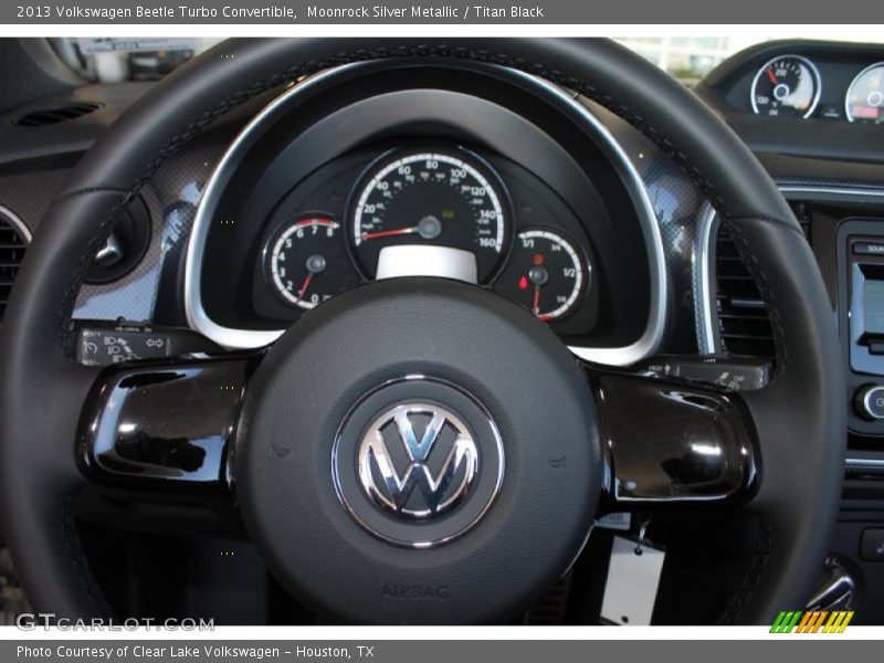 Moonrock Silver Metallic / Titan Black 2013 Volkswagen Beetle Turbo Convertible