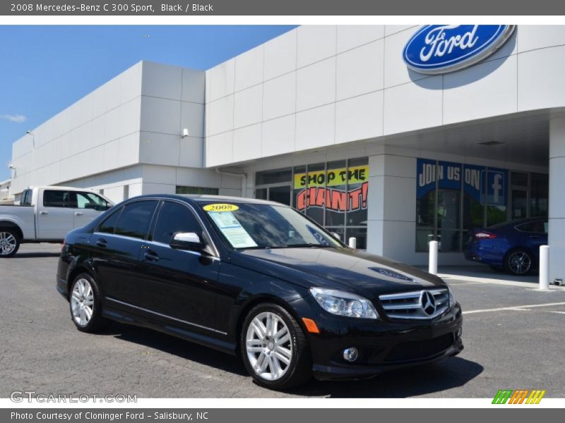 Black / Black 2008 Mercedes-Benz C 300 Sport