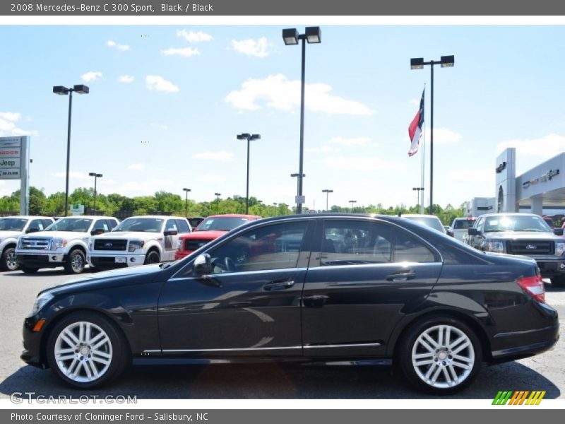 Black / Black 2008 Mercedes-Benz C 300 Sport