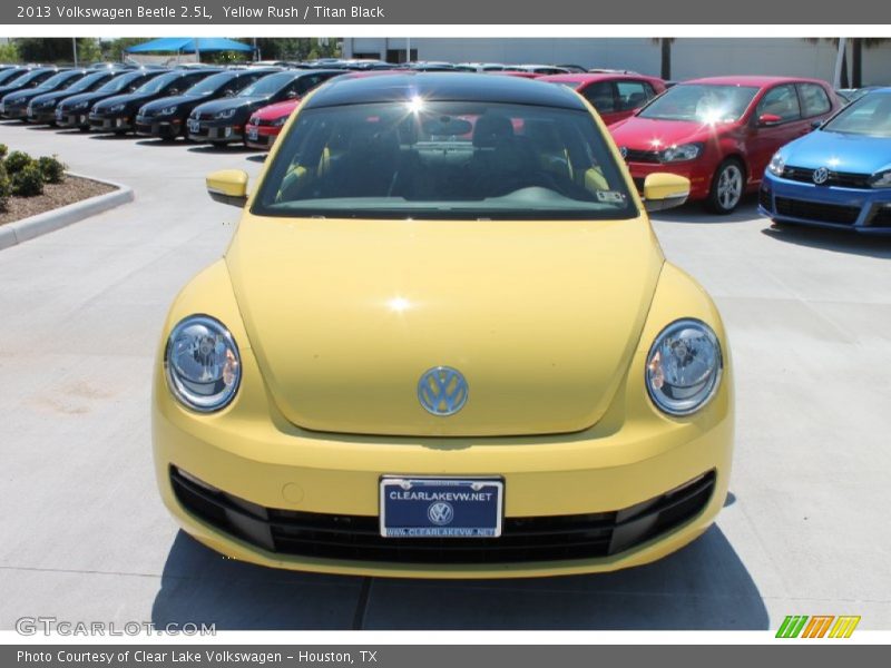 Yellow Rush / Titan Black 2013 Volkswagen Beetle 2.5L