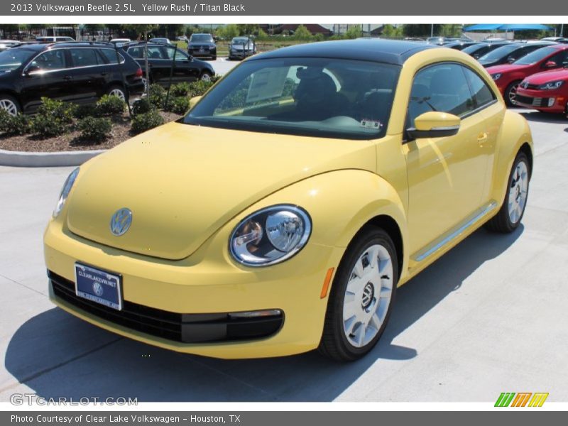 Yellow Rush / Titan Black 2013 Volkswagen Beetle 2.5L