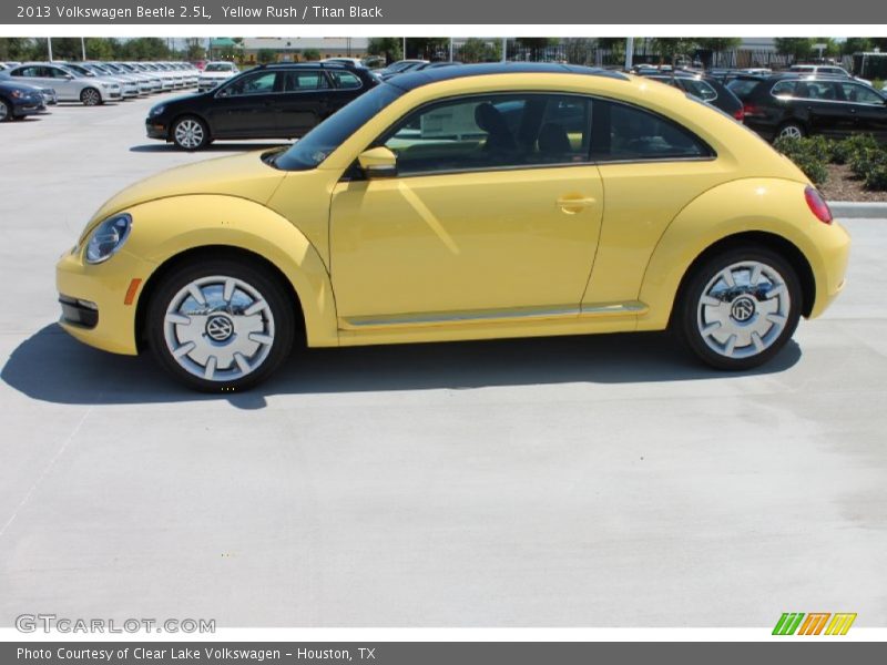 Yellow Rush / Titan Black 2013 Volkswagen Beetle 2.5L