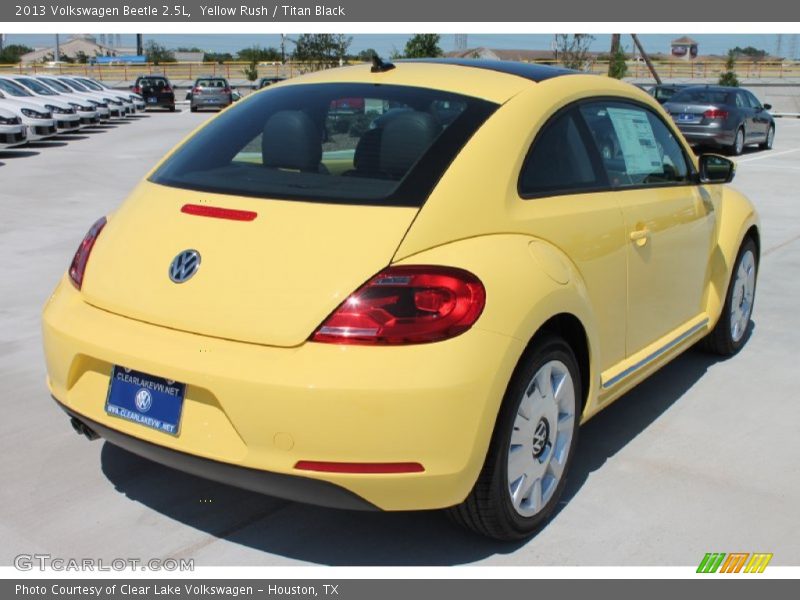 Yellow Rush / Titan Black 2013 Volkswagen Beetle 2.5L