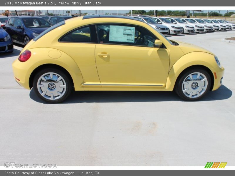 Yellow Rush / Titan Black 2013 Volkswagen Beetle 2.5L