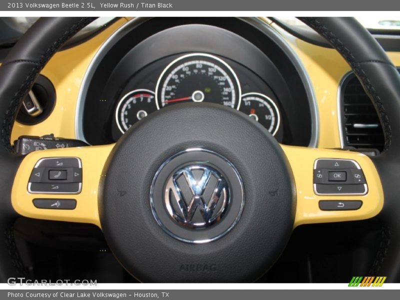 Yellow Rush / Titan Black 2013 Volkswagen Beetle 2.5L