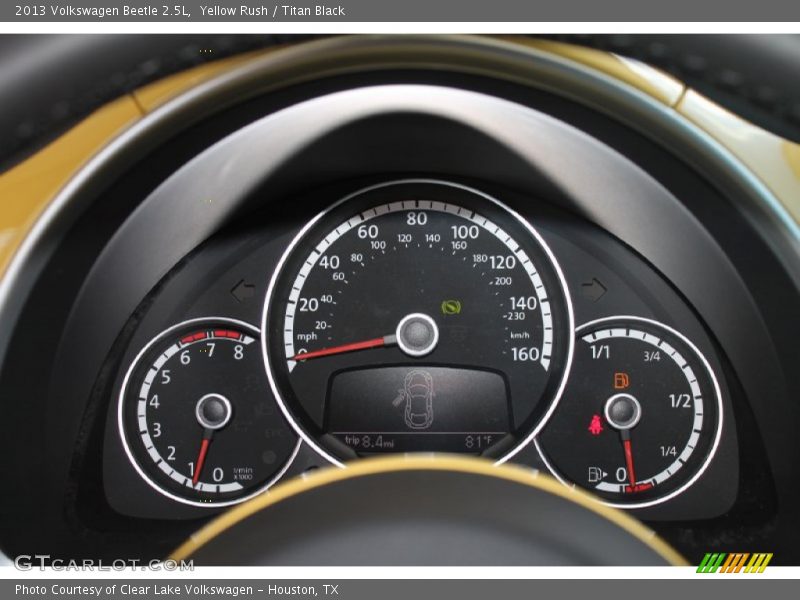 Yellow Rush / Titan Black 2013 Volkswagen Beetle 2.5L