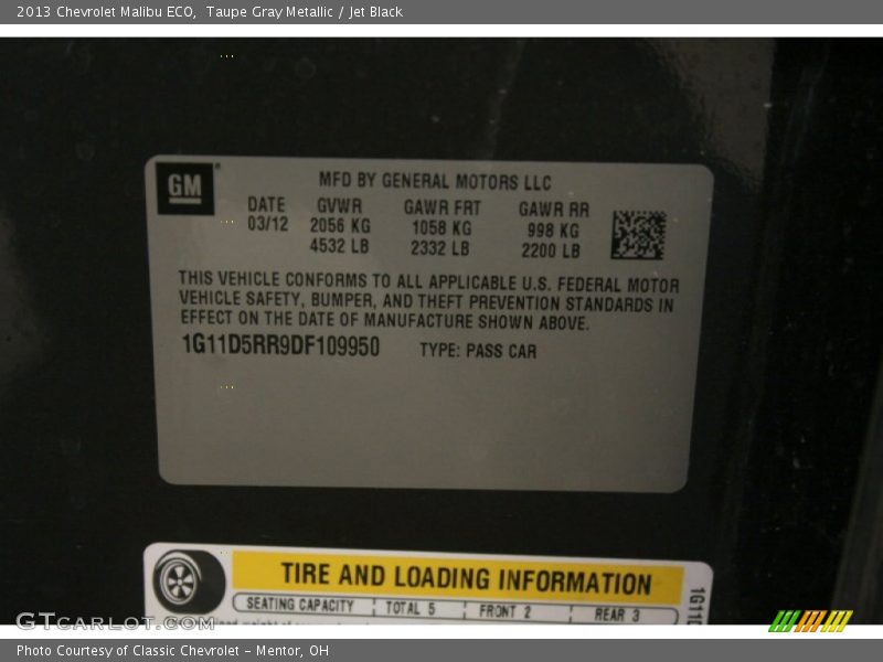 Taupe Gray Metallic / Jet Black 2013 Chevrolet Malibu ECO