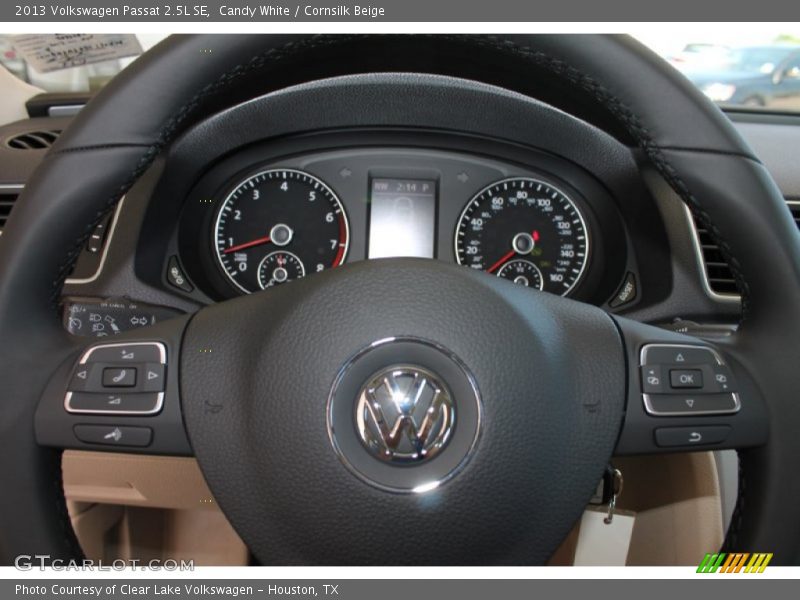 Candy White / Cornsilk Beige 2013 Volkswagen Passat 2.5L SE