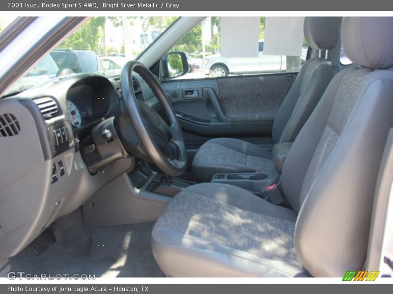  2001 Rodeo Sport S 4WD Gray Interior