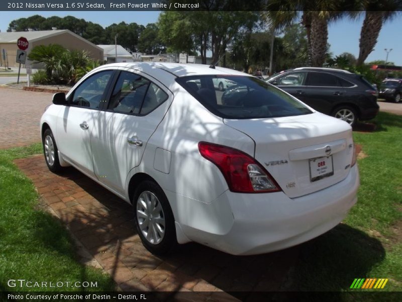 Fresh Powder White / Charcoal 2012 Nissan Versa 1.6 SV Sedan