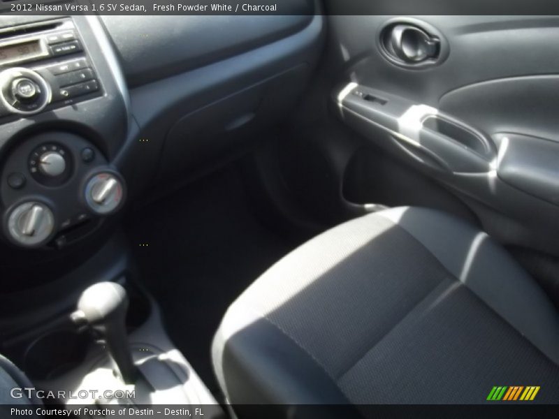 Fresh Powder White / Charcoal 2012 Nissan Versa 1.6 SV Sedan