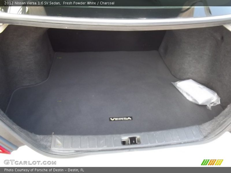 Fresh Powder White / Charcoal 2012 Nissan Versa 1.6 SV Sedan