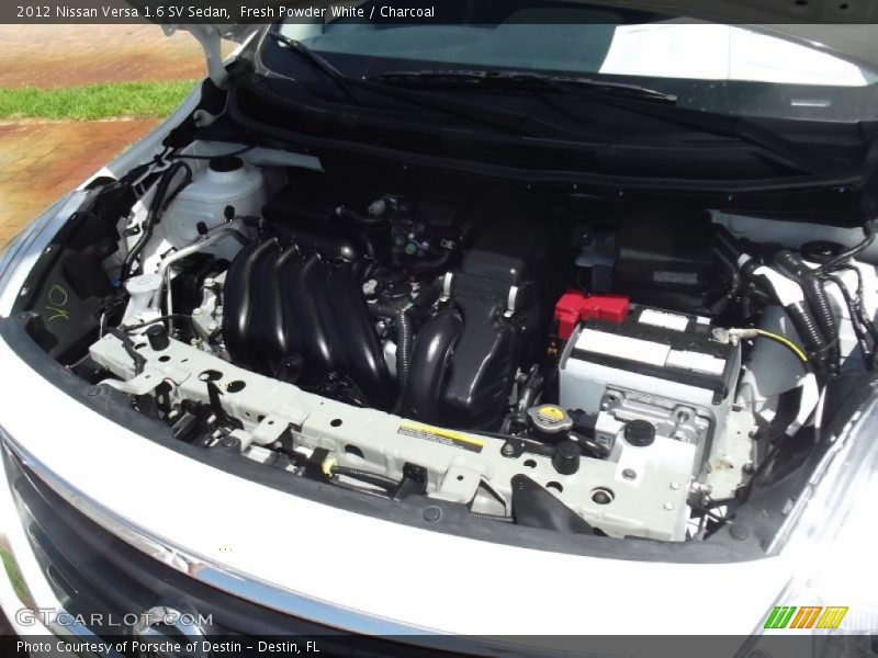 Fresh Powder White / Charcoal 2012 Nissan Versa 1.6 SV Sedan