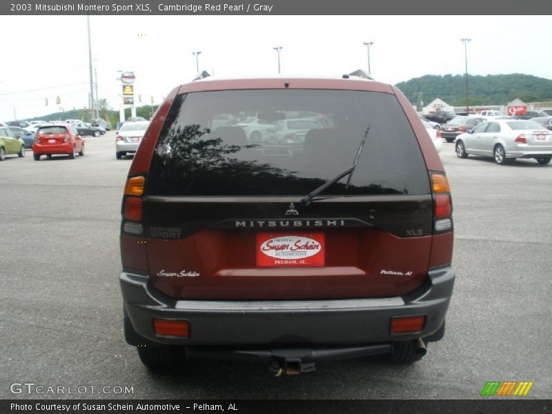 Cambridge Red Pearl / Gray 2003 Mitsubishi Montero Sport XLS