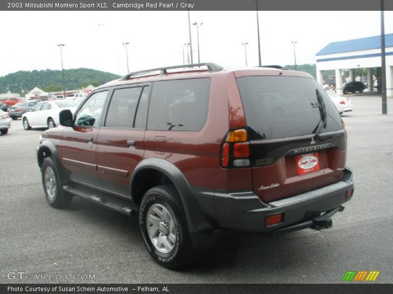 Cambridge Red Pearl / Gray 2003 Mitsubishi Montero Sport XLS