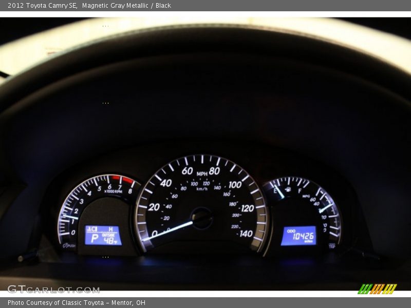 Magnetic Gray Metallic / Black 2012 Toyota Camry SE