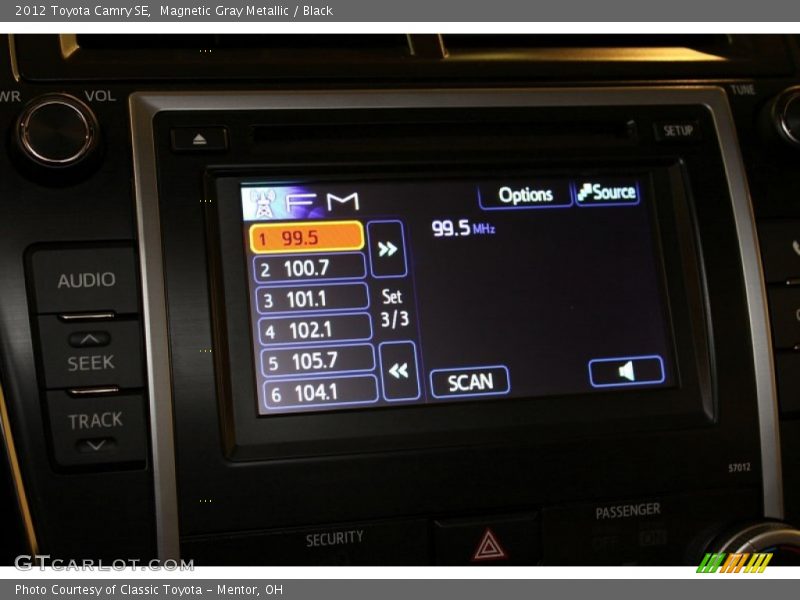 Magnetic Gray Metallic / Black 2012 Toyota Camry SE