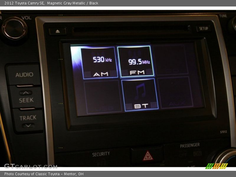 Magnetic Gray Metallic / Black 2012 Toyota Camry SE