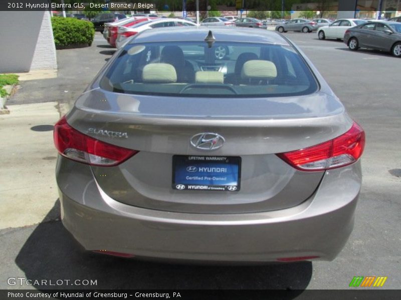 Desert Bronze / Beige 2012 Hyundai Elantra GLS