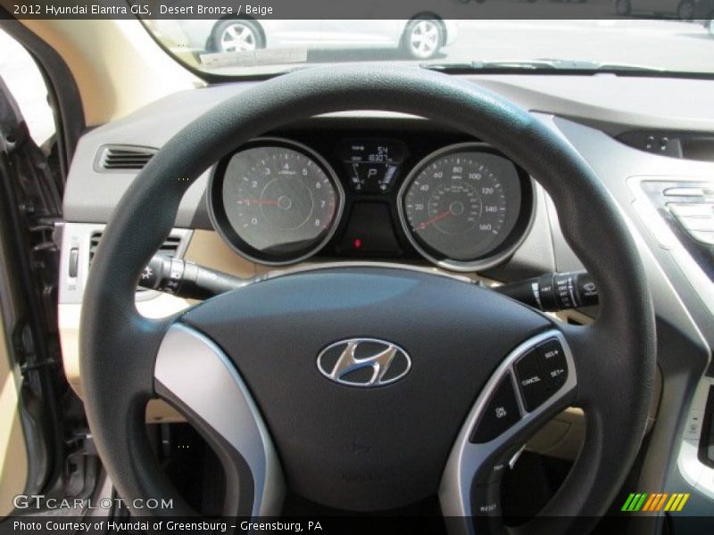 Desert Bronze / Beige 2012 Hyundai Elantra GLS