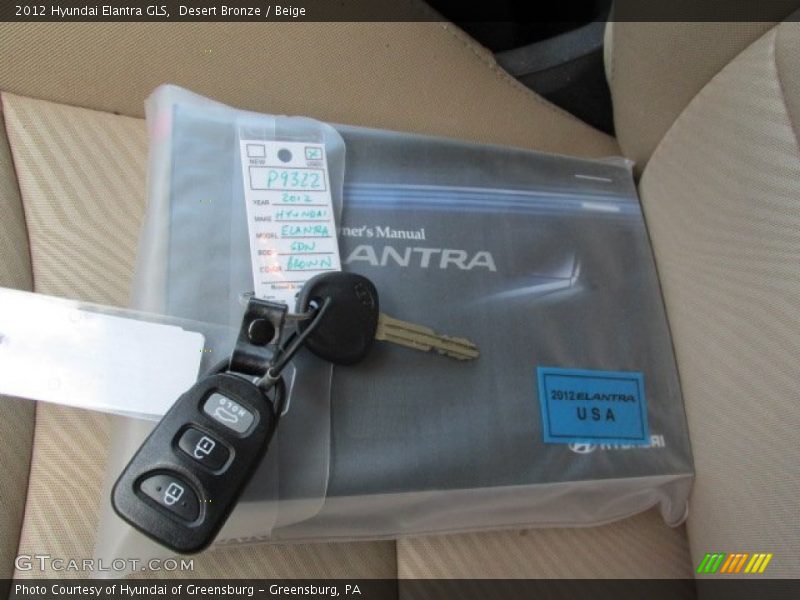 Desert Bronze / Beige 2012 Hyundai Elantra GLS