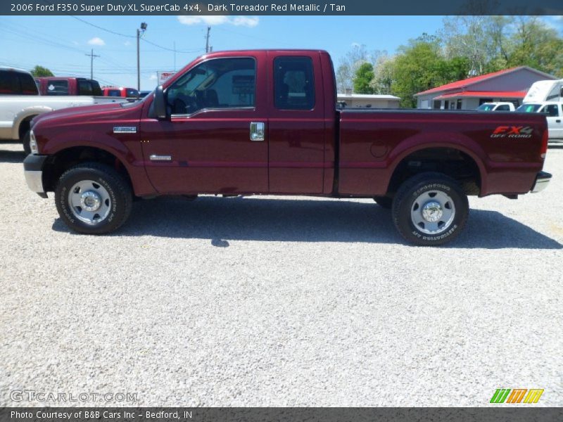 Dark Toreador Red Metallic / Tan 2006 Ford F350 Super Duty XL SuperCab 4x4