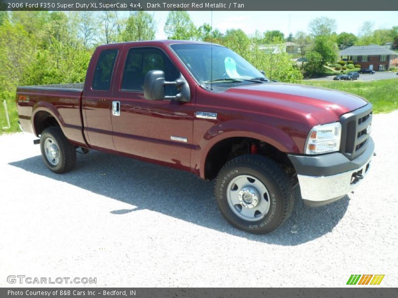 Dark Toreador Red Metallic / Tan 2006 Ford F350 Super Duty XL SuperCab 4x4