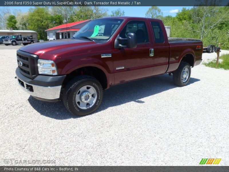Dark Toreador Red Metallic / Tan 2006 Ford F350 Super Duty XL SuperCab 4x4