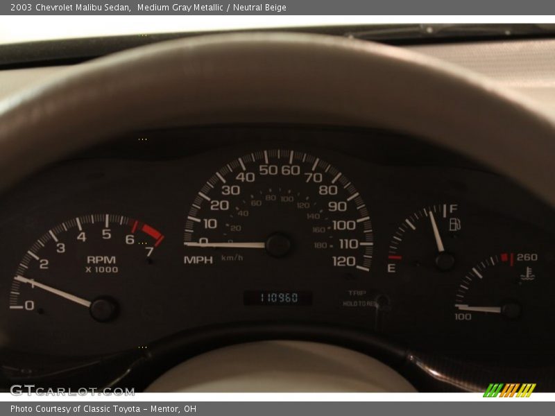 Medium Gray Metallic / Neutral Beige 2003 Chevrolet Malibu Sedan