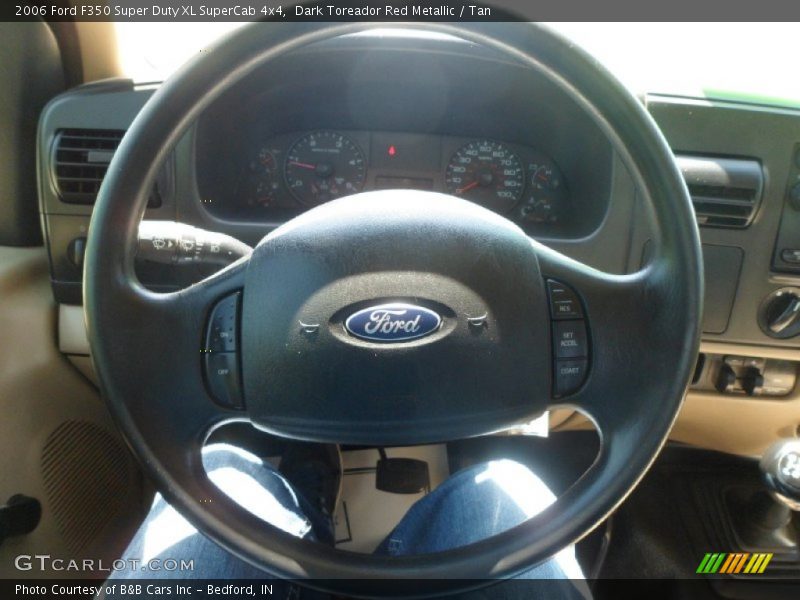 Dark Toreador Red Metallic / Tan 2006 Ford F350 Super Duty XL SuperCab 4x4
