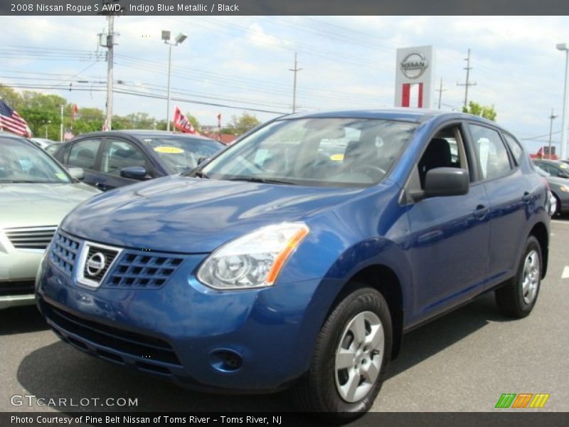 Indigo Blue Metallic / Black 2008 Nissan Rogue S AWD
