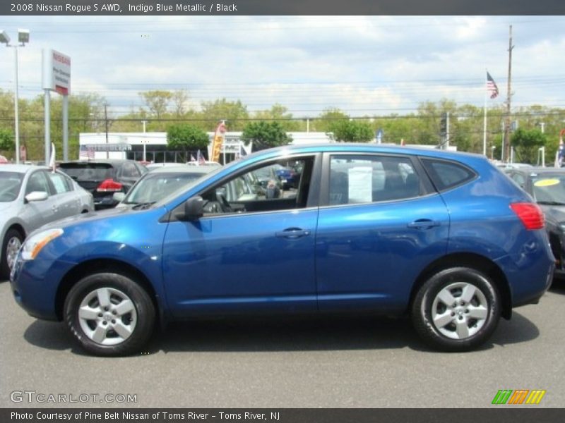 Indigo Blue Metallic / Black 2008 Nissan Rogue S AWD