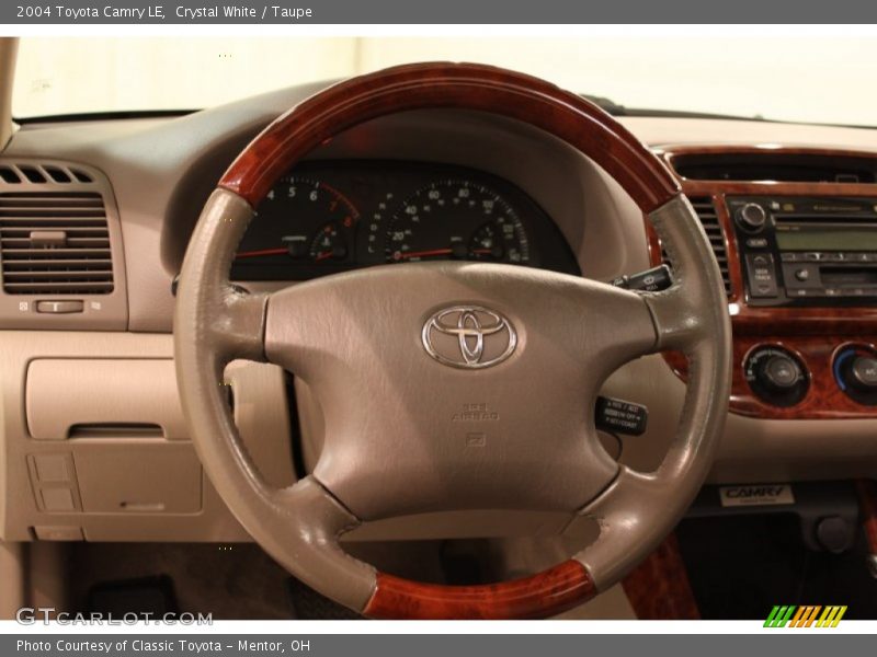 Crystal White / Taupe 2004 Toyota Camry LE