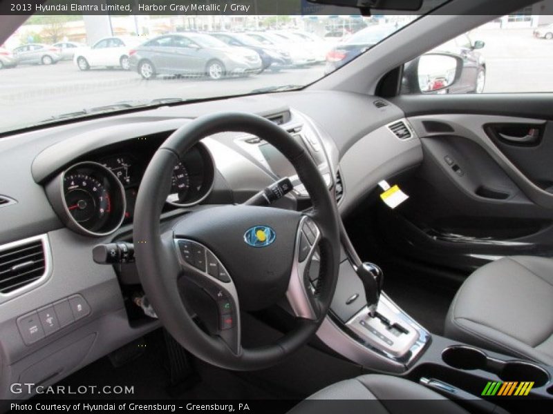 Harbor Gray Metallic / Gray 2013 Hyundai Elantra Limited