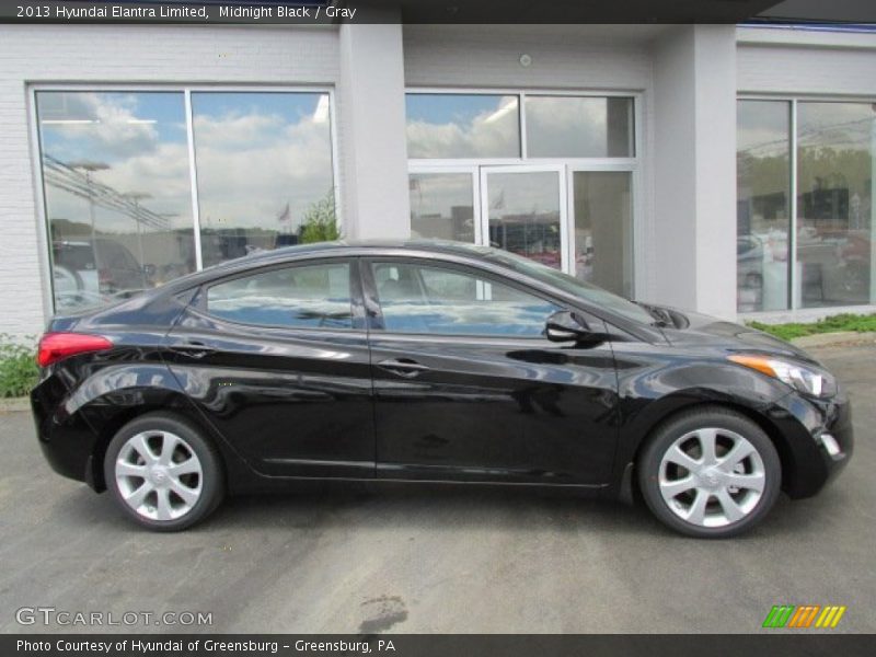 Midnight Black / Gray 2013 Hyundai Elantra Limited