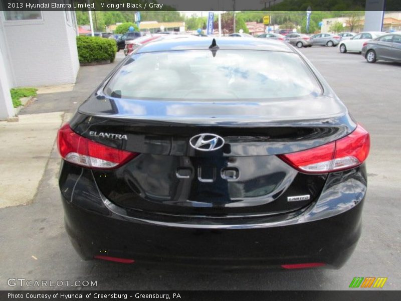 Midnight Black / Gray 2013 Hyundai Elantra Limited