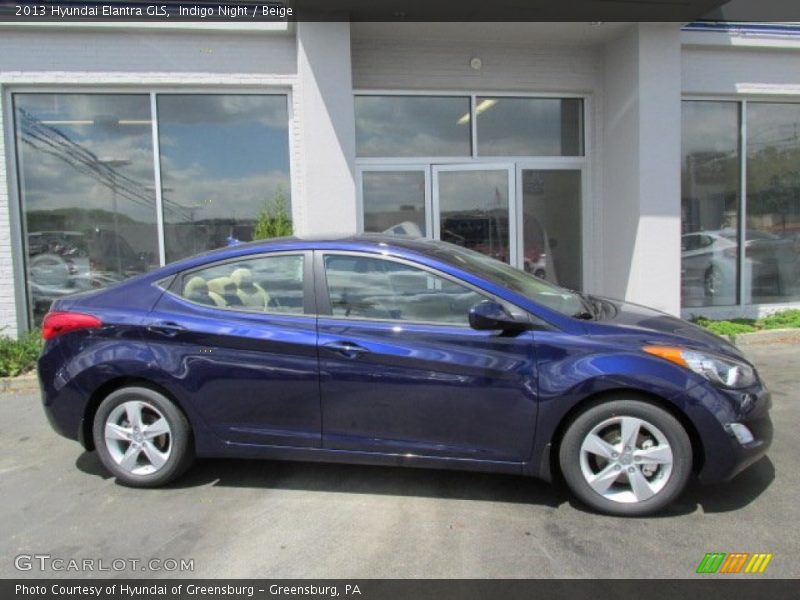 Indigo Night / Beige 2013 Hyundai Elantra GLS